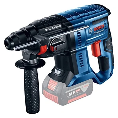Image of Bosch Professional 611911000 GBH 18 V 20 Cordless Rotary Hammer (Battery Not Included, V, Maximum Drilling Diameter in Concrete: mm, Cardboard Box), Navy Blue, 11.9 cm*36.6 cm*23.1 cm
