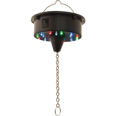 Image of FXLAB Battery Powered Mirror Ball Motor With Bright Multi Coloured LED Lights Which Flash to the Music Hanging Chain For Disco, Show, Party, Decoration