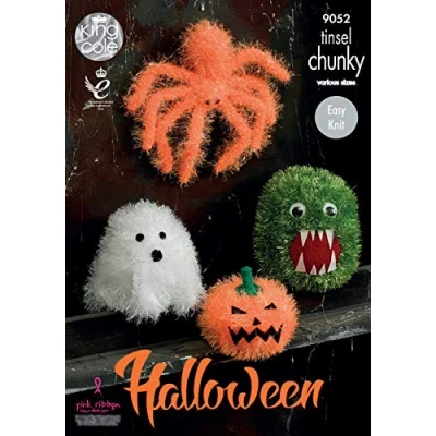 Image of King Cole 9052 Knitting Pattern Halloween in Tinsel Chunky