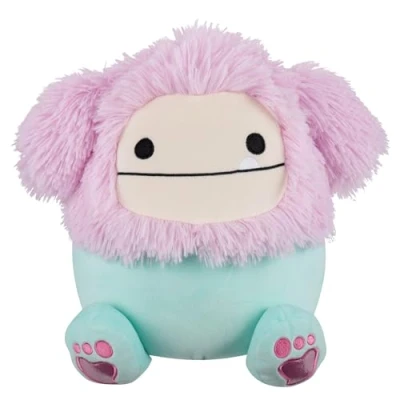 Image of Squishmallows Original 12 Inch Bessem the Mint and Pink Bigfoot with Sparkly Feet Official Plush Amazon Exclusive