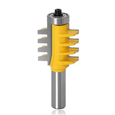 Image of Mesee Reversible Finger Glue Joint Router Bit, 1/2 Inch Shank Woodworking Bit Milling Cutter Tool for Making Door Table Cabinet Shelve Furniture