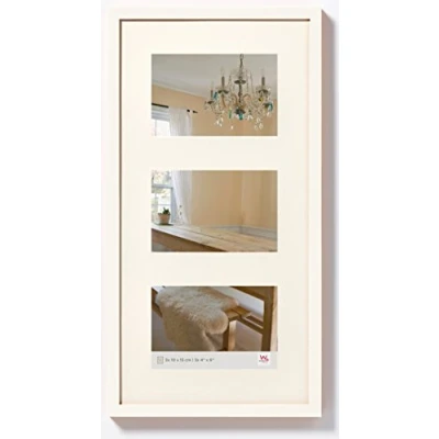 Image of walther Design Picture Frame Polar White 3X 10x15 cm Gallery Peppers Wooden BP315V