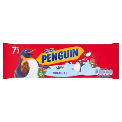 Image of McVities Penguin Milk Chocolate Biscuit Bars (Pack of 7) 44541