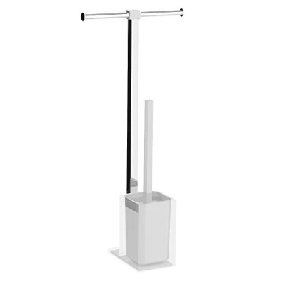 Image of Gedy by Nameeks Rainbow Standing Towel Holder White RA32 Contemporary Resin Italian Bathroom Accessories Set