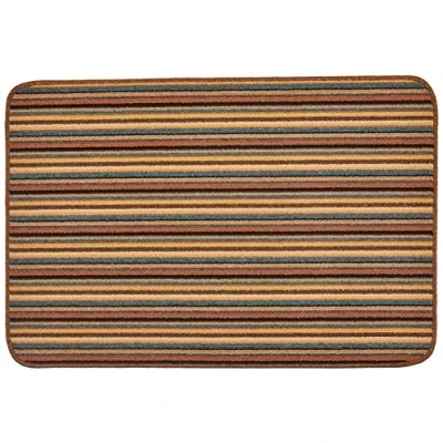 Image of Dandy by William Armes, Ios Stripe Indoor Washable Rug, Brown, 100 x 67
