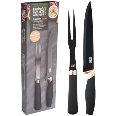 Image of Taylor&#039;s Eye Witness Brooklyn Copper 2 Piece Carving Set
