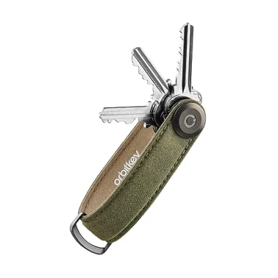 Image of orbitkey Oilcloth Key Organizer, Khaki Green, Taille unique