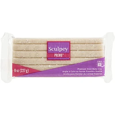 Image of Sculpey Premo Polymer Oven Bake Clay, Opal, Non Toxic, 8 oz. bar, Great for Jewelry Making, Holiday, DIY, Mixed Media and Home décor Projects. Premium Clay Perfect clayers Artists.