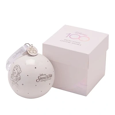 Image of Disney 100 Bauble Snow White Ceramic Christmas Decoration in Box
