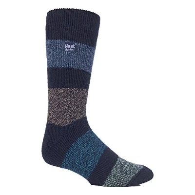 Image of HEAT HOLDERS Mens New Patterned Warm Winter Striped Twist Thermal Socks in 10 colours, size 6 11 UK 39 45 Eur (Loweswater)