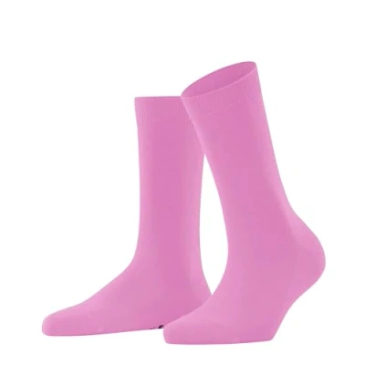 Image of FALKE Women&#039;s Family W SO Sustainable Cotton Plain 1 Pair Socks, Red (Lipstick 8350) new eco friendly, 2.5 5