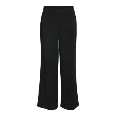 Image of Noisy May Nmbob WIDE PANT Trousers, Women&#039;s, Size: 14, Black