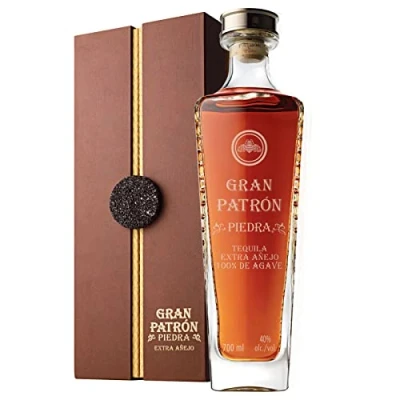 Image of Gran PATRÓN Piedra Ultra Premium Tequila, 40% ABV, 70cl / 700ml, with Gift Box, Made from the Finest 100% Weber Blue Agave, Handcrafted in Small Batches Mexico