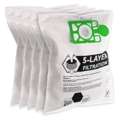 Image of SPARES2GO Cloth Dust Bags compatible with Titan TTB671VAC 800W 15L Vacuum Cleaner (Pack of 5)