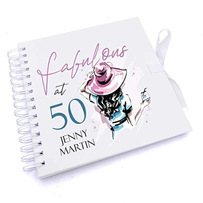 Image of Personalised Fabulous Birthday Scrapbook Photo Album Or Guest Book 18th, 21st, 30th, 40th