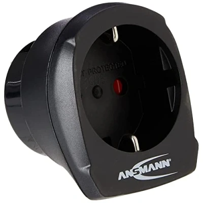 Image of Ansmann Travel Adapter &quot;EU To Au&quot; Suitable use In Australia &amp; Countries with 3 Pin Plug Adaptor Converts European Country Plugs Type I for Business/Private Year Warranty