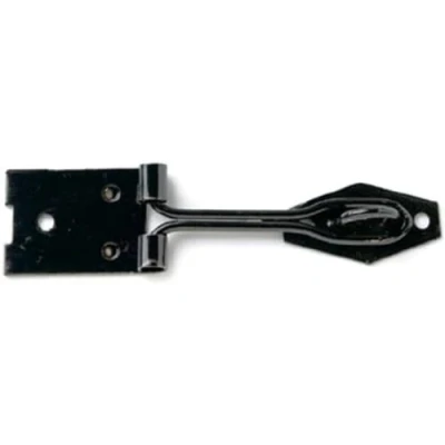 Image of Merriway® BH01740 Wire Hasp and Staple Japanned, 100mm (4 inch) Black