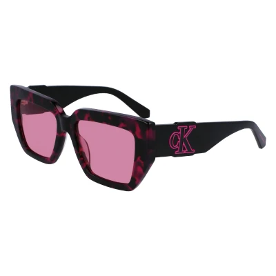 Image of Calvin Klein Jeans Sunglasses, Women&#039;s, Size: 54, Pink havana