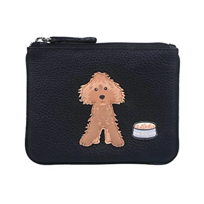 Image of Mala Leather Bertie Cockapoo Coin Purse 4276 83 (Black)