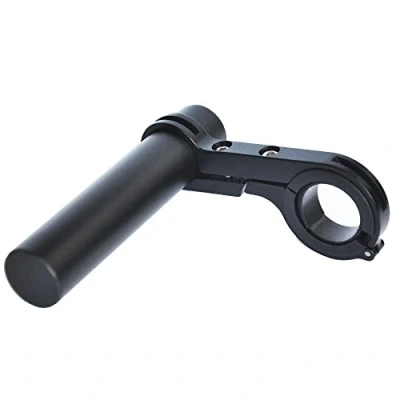 Image of UPANBIKE Bike Handlebar Extender Aluminum Alloy Bracket Extension for Bicycle Speedometer Mount Headlight Flashlight Lamp Holder (Black 10cm Single clamp)