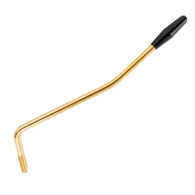 Image of Musiclily 6mm Thread Tremolo Arm Whammy Bar for Import Squier Strat Style Electric Guitar,Gold with Black Tip