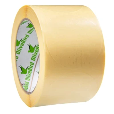 Image of OliveBird 500 Clear Round Stickers 40mm / 4cm Diameter Peel and Stick Labels On Roll