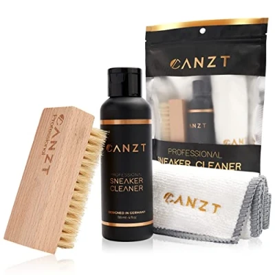 Image of Canzt Professional Sneaker Cleaner Premium Cleaning Kit for Shoes and Trainers, High Quality Shoe incl. Brush &amp; Microfibre Cloth