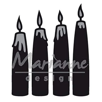 Image of Marianne Design Craftables Advent Candles Die, Metal, Grey, 14.1 x 8.4 0.2 cm