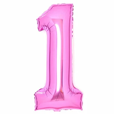 Image of Amscan 9913104 Large Number Pink 1