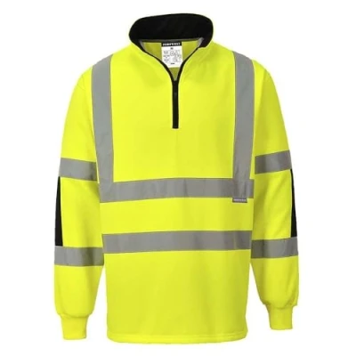Image of Portwest B308 High Visibility Workwear Xenon Rugby Shirt Yellow, 4X Large