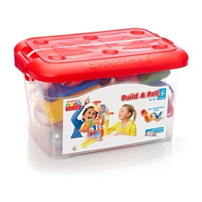 Image of SMARTMAX Build &amp; Roll, Construction Set with Magnets and Tubes, 44 pieces, 3+ Years