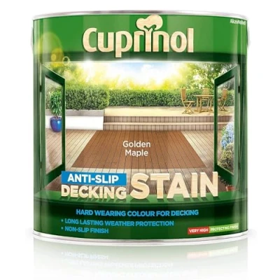 Image of Cuprinol 2.5 Litres anti slip Decking Stain Golden Maple