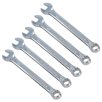 Image of AB Tools 10mm Metric Combination Spanner Wrench Ring Open Ended 140mm Long 5pk