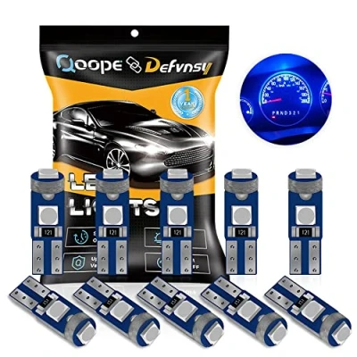 Image of Defvnsy 10PCS Bule T5 W3W 73 74 286 17 57 27 70 79 85 86 2721 Super bright 3 3030SMD LED Ceramic for Car Auto Side Wedge Gauge Dashboard Instrument Panel Lights Lamp Ash Tray Light Bulb 12V