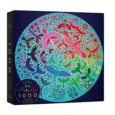 Image of Elena Essex Jigsaw Puzzles for Adults 1000 Bird Paradise/Jigsaws/Jigsaw Puzzle/Puzzle Presents Women/Bird Rainbow Gradient Puzzle/Round Diameter 68cm
