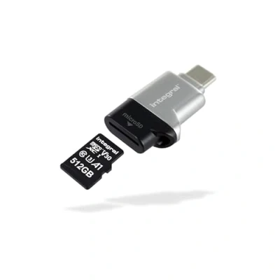 Image of Integral Micro SD USB3.0/USB C Type OTG Memory Card Reader Adapter Super Fast Transfer Speeds, Plug &amp; Play and Compatible with microSDXC / microSDHC UHS I U1 U3