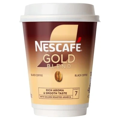 Image of Nescafe and Go Gold Blend Black Coffee (Pack of 8)