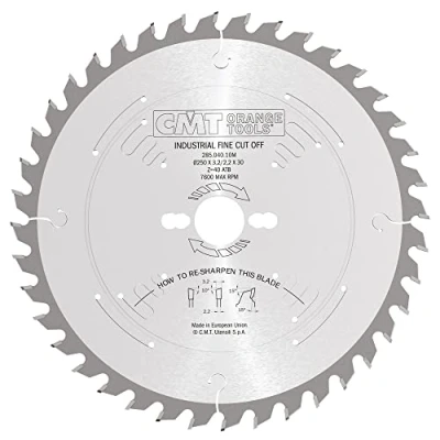 Image of CMT Orange Tools Circular Saw Blade HW 305 x 3.2/2.2 30 mm, 72 15 Degree ATB 294.072.22 m for Transverse