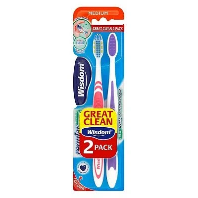 Image of Wisdom Regular Fresh Toothbrush Medium, 2 each