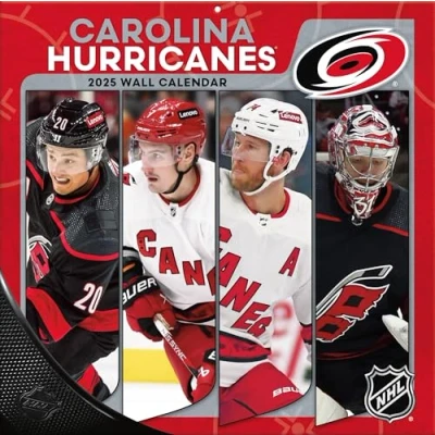Image of TURNER SPORTS Carolina Hurricanes 2025 12x12 Team Wall Calendar (25998011935)