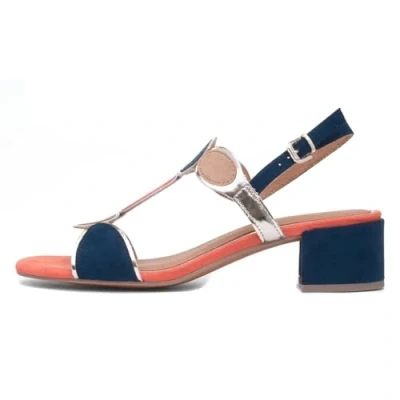 Image of MARCO TOZZI Women&#039;s 2 28230 42 Heeled Sandal, Navy Comb, 7.5