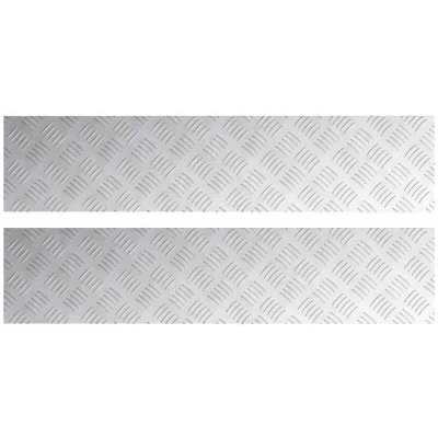 Image of vidaXL Aluminium Checker Plates 2 pcs Anti Slip 90x20 cm