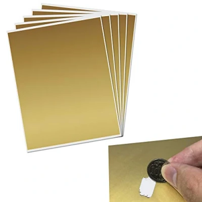 Image of 23.5 x 20cm, Large DIY Scratch Off Sticker Sheets Pack of 5