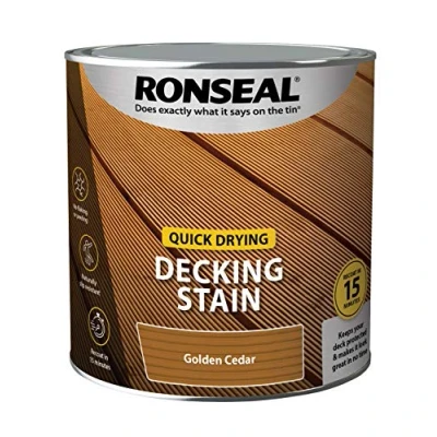 Image of Ronseal Q/D DECKING STAIN GOLDEN CEDAR 2.5L, PAINT