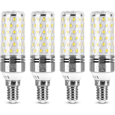 Image of Vicloon E14 LED Corn Bulbs, 4 Pcs Light Bulbs 12W Equivalent to 100W Halogen 6000K White, 1400lm No Flicker Dimmable, AC 175 265V