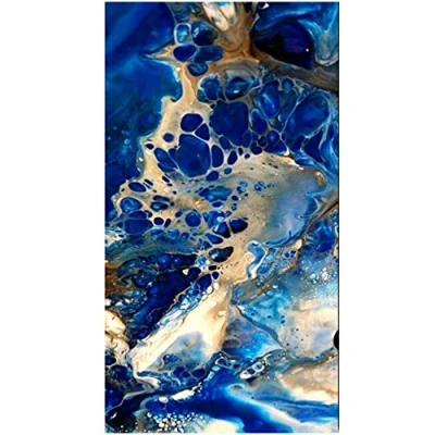 Image of Diamond Embroidery Full Kits DIY 5D Painting for Adults/Kids Blue abstract Art 50x100cm Large Drill Crystal Rhinestone Cross Stitch Craft Living Bedroom Wall Decor Gift