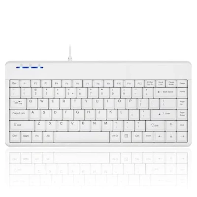 Image of Perixx PERIBOARD 409WU US, Wired USB Mini Keyboard White US English
