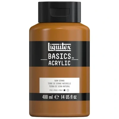 Image of LIQUITEX Basics Acrylic Paint, Raw Sienna, 400 ml Bottle