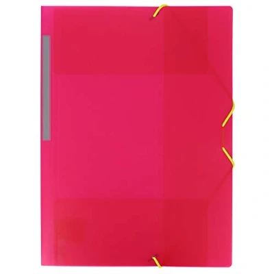 Image of grafoplás 04801254 carpeta Plastic with Elastic and 3 Flaps, Color Pink, Size A4