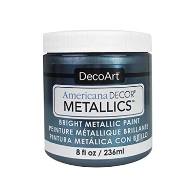 Image of DecoArt Americana Décor Metallic Jar of Paint, Acrylic, Pewter, 236 ml (Pack 1)